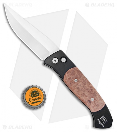 Pro-Tech Brend 3 Medium Automatic Knife Maple Burl (3.75" Satin) 1306