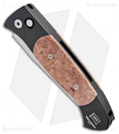 Pro-Tech Brend 3 Medium Automatic Knife Maple Burl (3.75" Satin) 1306