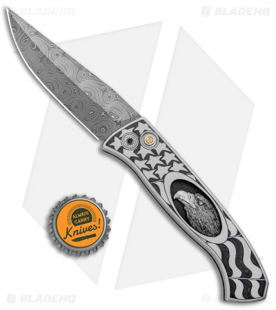 Pro-Tech Brend 3 Medium Custom Automatic Knife Shaw Eagle (3.75" Damascus)