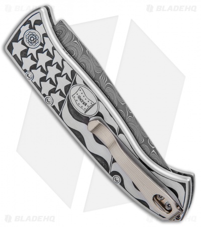 Pro-Tech Brend 3 Medium Custom Automatic Knife Shaw Eagle (3.75" Damascus)