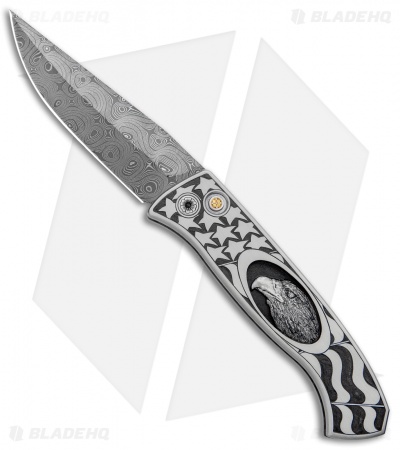 Pro-Tech Brend 3 Medium Custom Automatic Knife Shaw Eagle (3.75" Damascus)