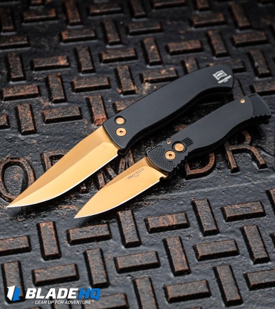 Pro-Tech Brend 3 Medium Automatic Knife Black (3.75" Copper Rose) 