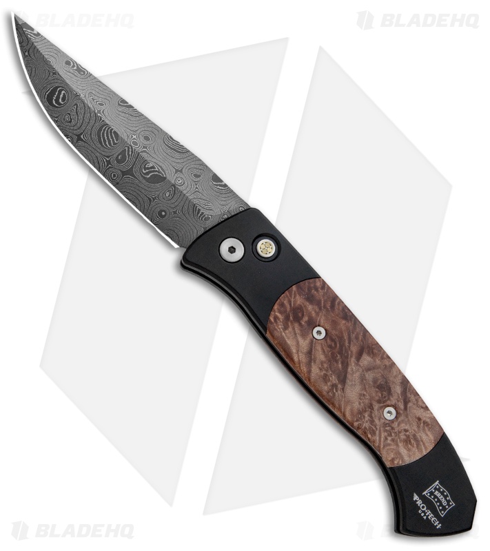 Pro-Tech Brend 3 Medium Custom Automatic Knife Cocobolo (3.75" Damascus)