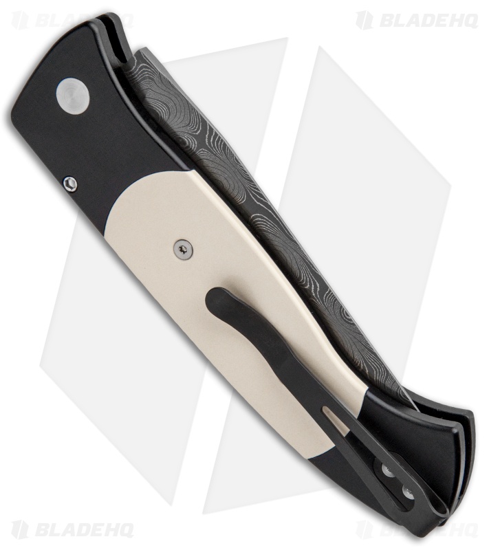 Pro-Tech Brend 3 Medium Tuxedo Custom Automatic Knife Micarta (3.75" Damascus)