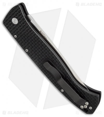 Pro-Tech Brend 1 Large Automatic Knife Knurled Black (4.6" Satin) 1140