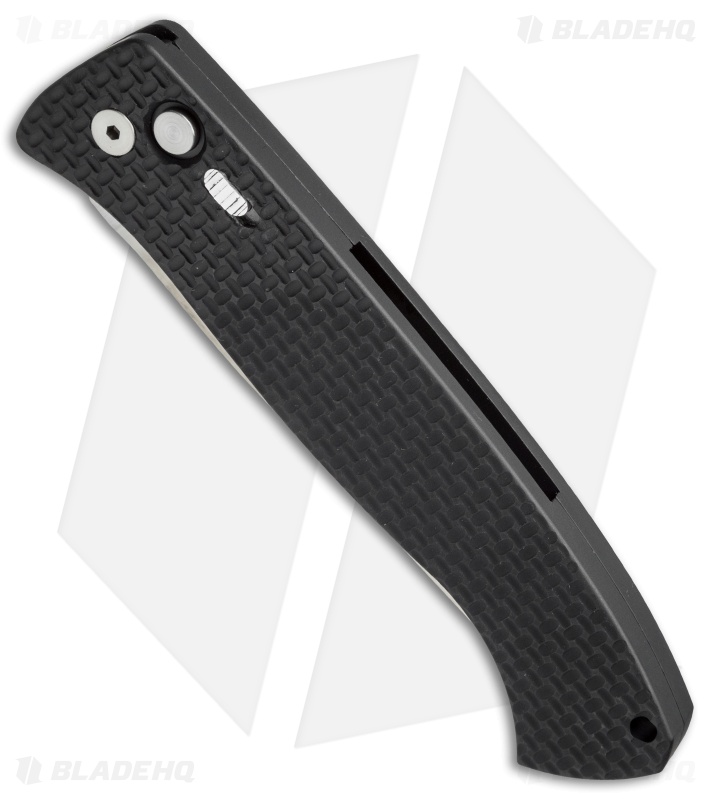 Pro-Tech Brend 1 Large Automatic Knife Knurled Black (4.6" Satin) 1140