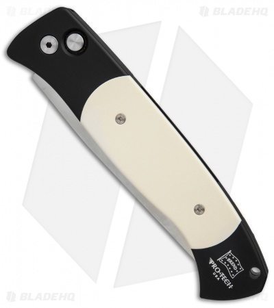 Pro-Tech Brend 1 Large Tuxedo Automatic Knife Ivory Micarta (4.6" Satin) 1151
