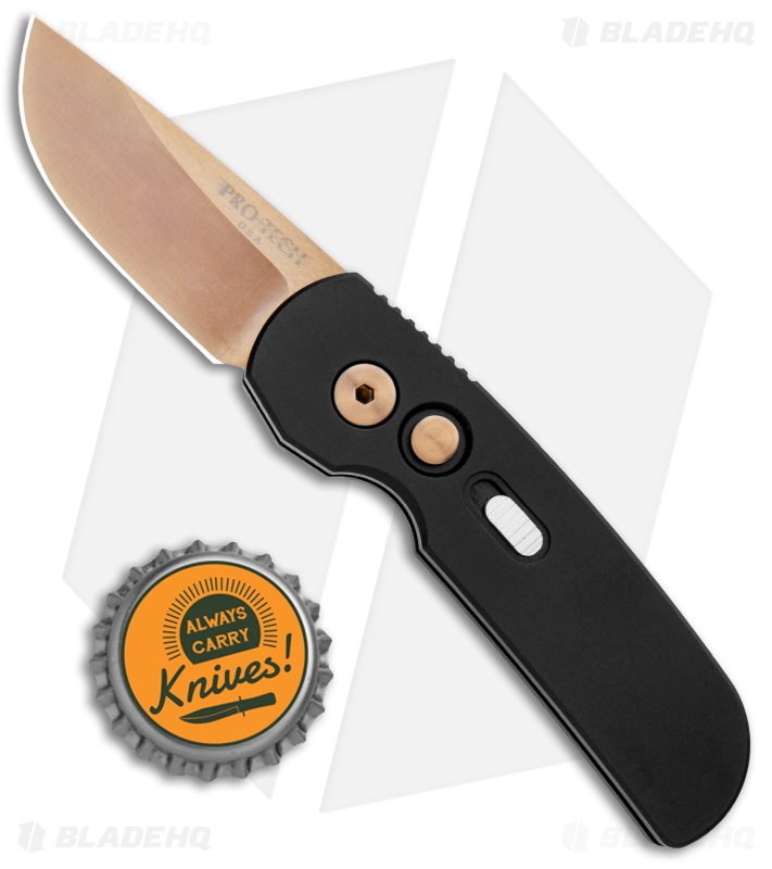 Pro-Tech Calmigo Knife - Automatic Switchblade | Black + Rose Gold