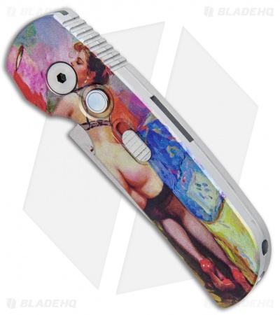 Pro-Tech Calmigo Custom CA Legal Automatic Knife Lying Burlesque (1.9" Satin)