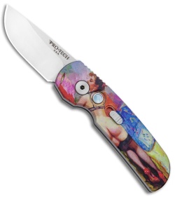 Pro-Tech Calmigo Custom CA Legal Automatic Knife Lying Burlesque (1.9" Satin)