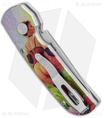 Pro-Tech Calmigo Custom CA Legal Automatic Knife Cheek Burlesque (1.9" Satin)