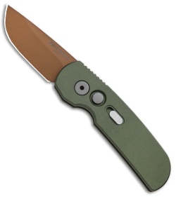 Protech Calmigo Desert Warrior CA Legal Automatic Knife OD Green (1.9" Copper)