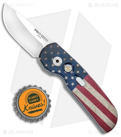 Pro-Tech Calmigo PK Custom CA Legal Automatic Knife Vintage Flag (1.9" Satin)