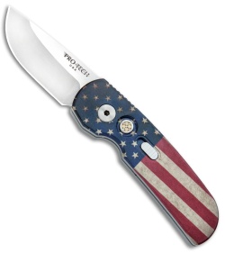 Pro-Tech Calmigo PK Custom CA Legal Automatic Knife Vintage Flag (1.9" Satin)