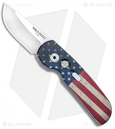 Pro-Tech Calmigo PK Custom CA Legal Automatic Knife Vintage Flag (1.9" Satin)