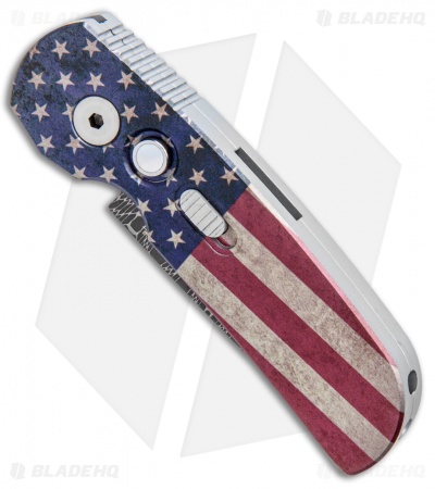 Pro-Tech Calmigo PK Custom CA Legal Automatic Knife Vintage Flag (1.9" Damascus)