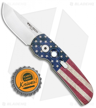Pro-Tech Calmigo PK Custom CA Legal Automatic Vintage Flag Tron (1.9"Satin)