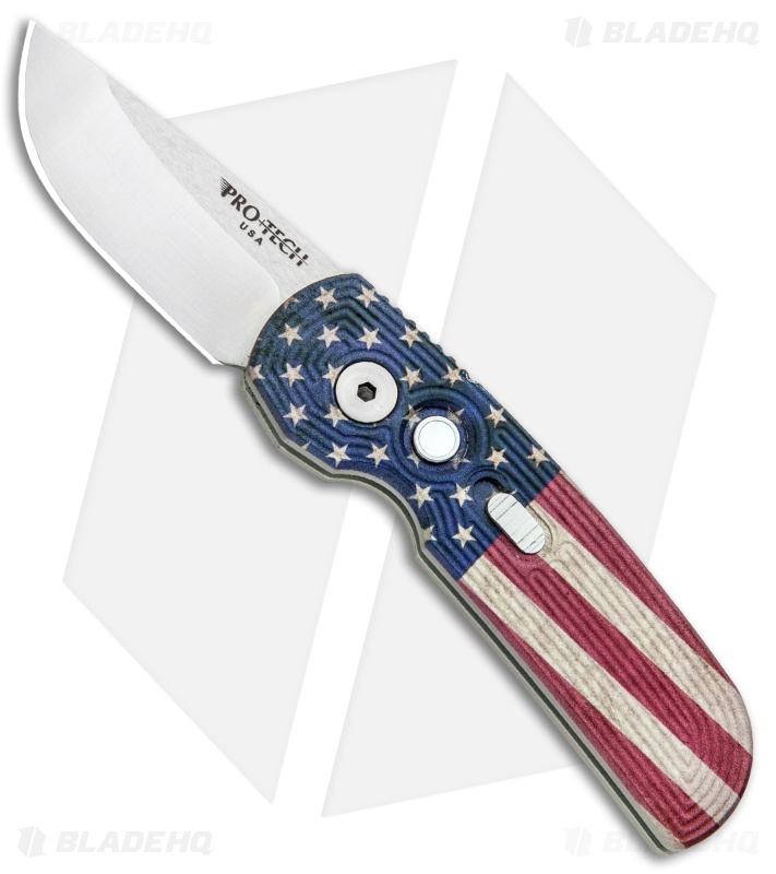 Pro-Tech Calmigo PK Custom CA Legal Automatic Vintage Flag Tron (1.9"Satin)