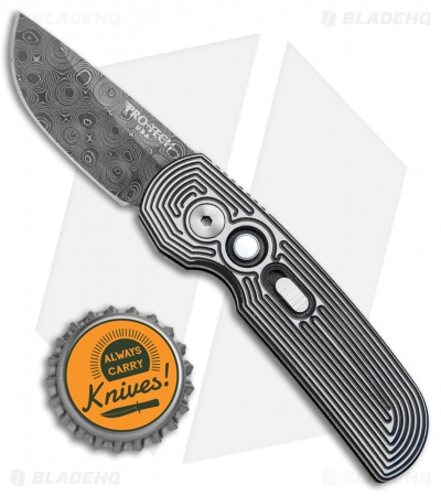 Pro-Tech Calmigo Steel CA Legal Automatic Knife CNC Maze (1.9" Damascus) 2222-D