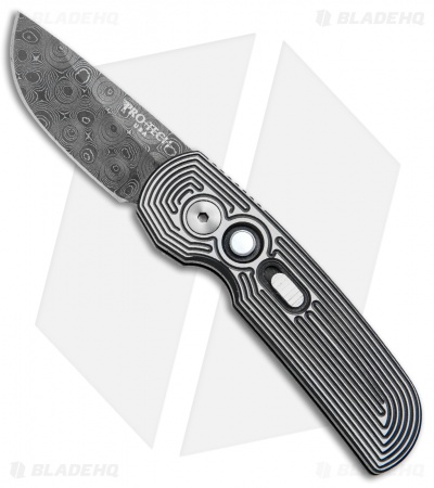 Pro-Tech Calmigo Steel CA Legal Automatic Knife CNC Maze (1.9" Damascus) 2222-D