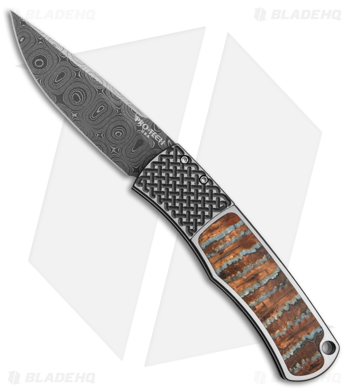 Pro-Tech Custom Magic BR-1 Automatic Knife Mastodon/Stainless Steel (Damascus)