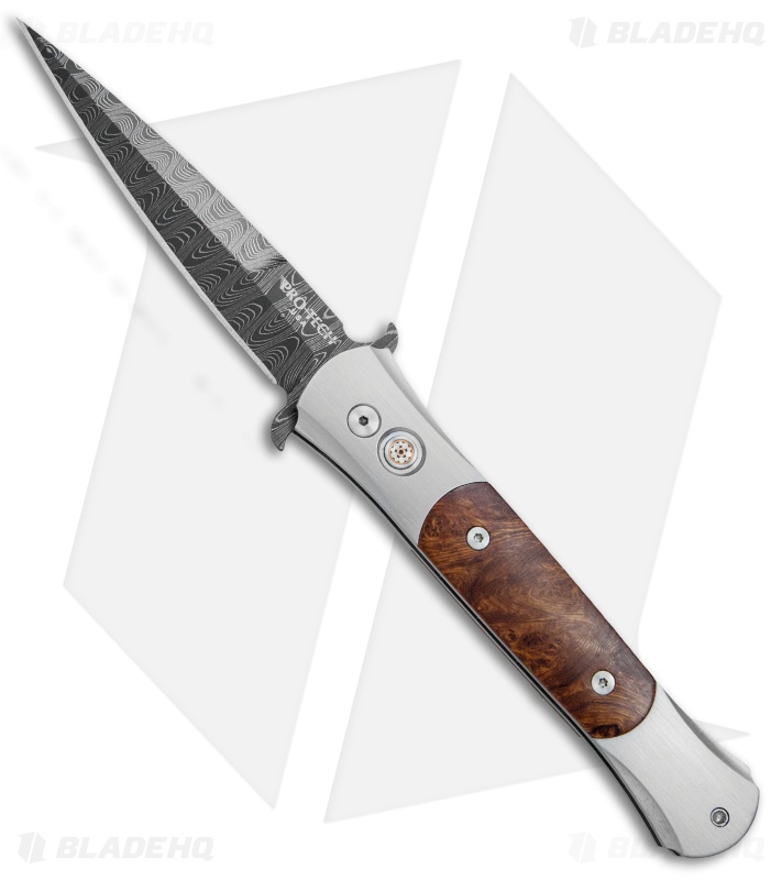 Pro-Tech Don Custom Automatic Knife Stainless Steel/Desert Ironwood (3.5" Dam)
