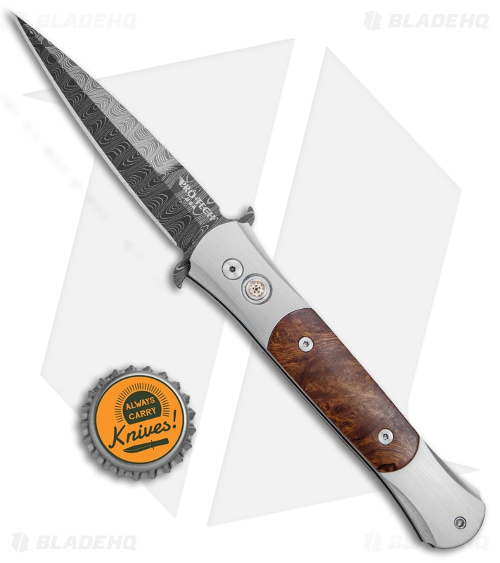 Pro-Tech Don Custom Automatic Knife Stainless Steel/Desert Ironwood (3.5" Dam)
