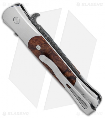 Pro-Tech Don Custom Automatic Knife Stainless Steel/Desert Ironwood (3.5" Dam)