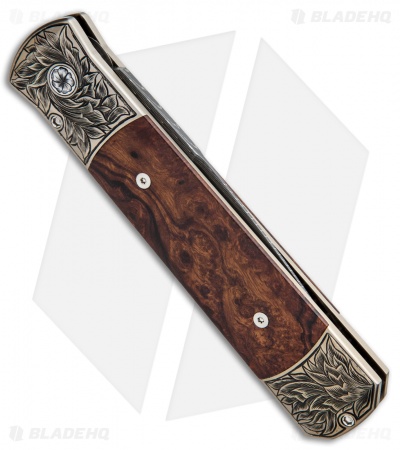 Pro-Tech Godfather Ultimate Custom Knife Titanium/Desert Ironwood (4" Damascus)