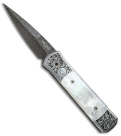 Pro-Tech Godson Ultimate Custom Knife Mother of Pearl/Stainless (3.15" Damascus)