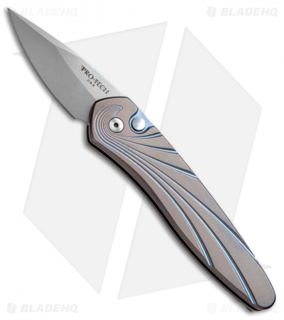 Pro-Tech Half-Breed Titanium Custom Knife Sculpted Wave (1.95" Satin) 3650