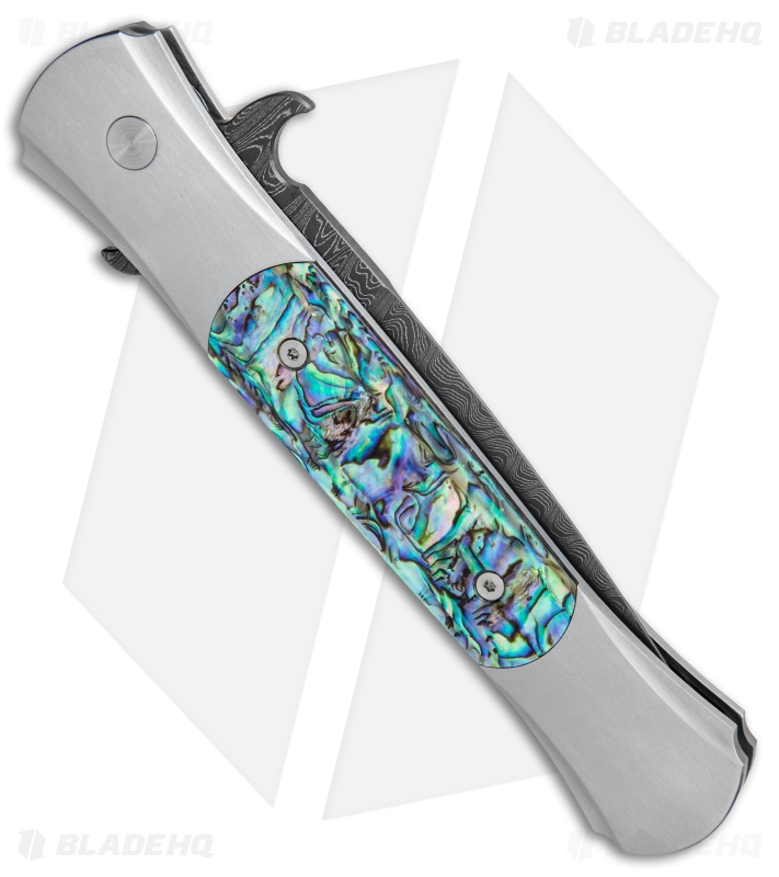 Pro-Tech Large Don Steel Custom Knife Mosaic Abalone (4.5" Damascus)