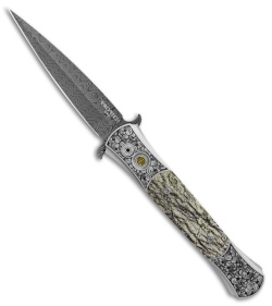 Pro-Tech Large Don Ultimate Steel Custom Automatic Serpentine (4.5" Damascus)