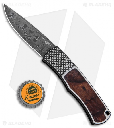 Pro-Tech Magic BR-1 "Whiskers" Custom Knife Desert Ironwood (3.1" Damascus)