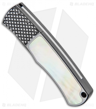 Pro-Tech Magic BR-1 "Whiskers" Custom Knife Gold Lip Pearl (3.125" Damascus)
