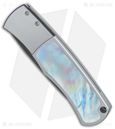 Pro-Tech Magic "Whiskers" Steel Custom Auto Knife Mother of Pearl (Damascus)  