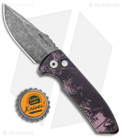 Pro-Tech SBR PK #5 Custom Anodized Automatic Knife (2.6" Acid Wash)