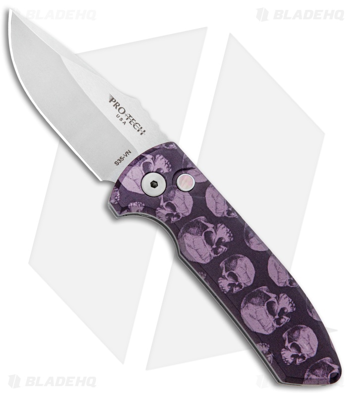 Pro-Tech SBR PK #6 Purple Skull Anodized Knife - Blade HQ