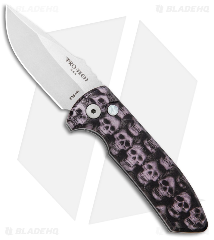 Pro-Tech SBR PK #8 Custom Anodized Automatic Knife (2.6" Stonewash)
