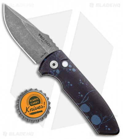 Pro-Tech SBR PK #9 Custom Anodized Automatic Knife (2.6" Stonewash)