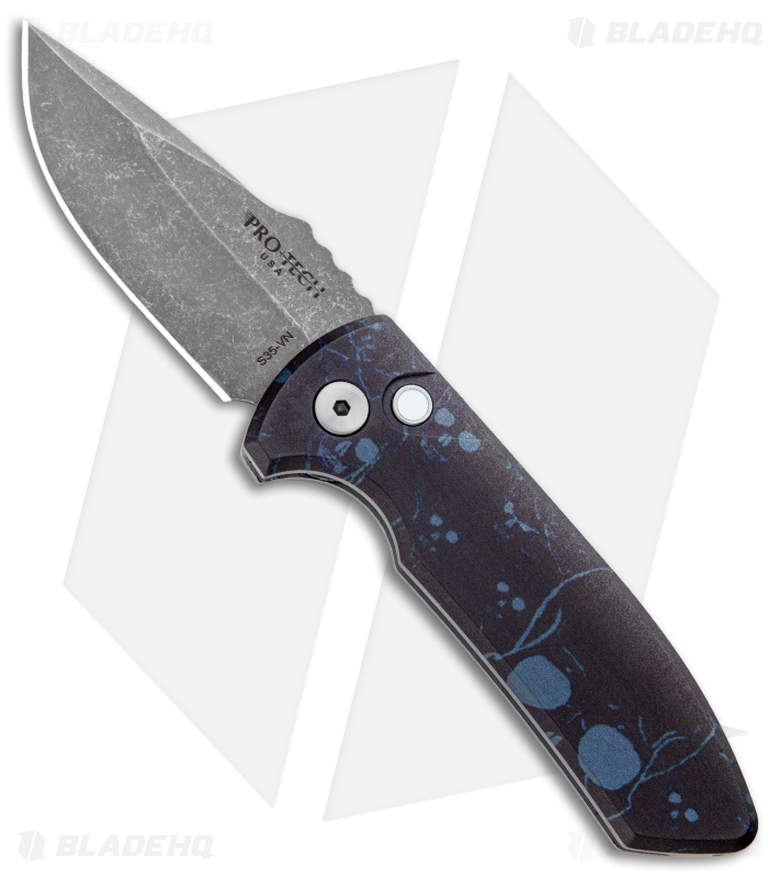 Pro-Tech SBR PK #9 Custom Anodized Automatic Knife (2.6" Stonewash)