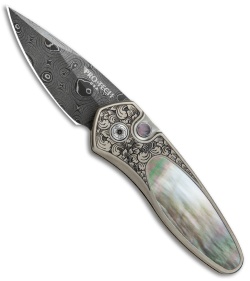 Pro-Tech Sprint Ultimate Custom Knife Black Lip MOP/Bronze Ti (1.9" Damascus)