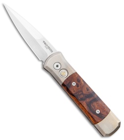 Pro-Tech Ultimate Custom Godson Automatic Knife Ti/Desert Ironwood (3.15" Satin)