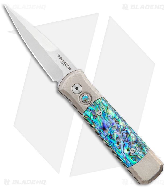 Pro-Tech Ultimate Custom Godson Automatic Knife Ti/Mosaic Abalone (3.15" Satin)
