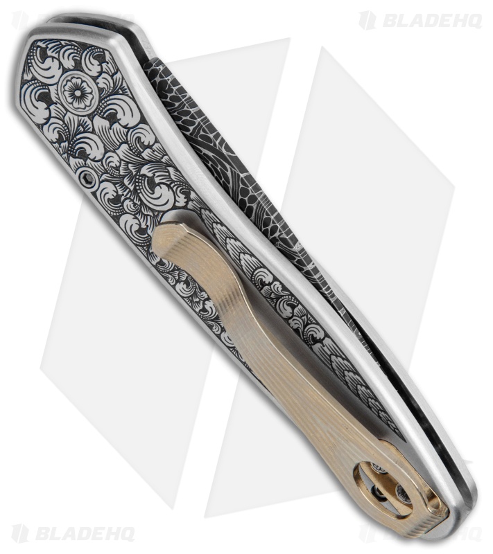 ProTech Ultimate Custom Newport Knife MOP/Steel Shaw Engraving (3