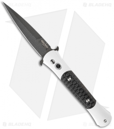 Pro-Tech The Don Automatic Knife Carbon Fiber + Clip (3.5" Damascus) 1744-DM