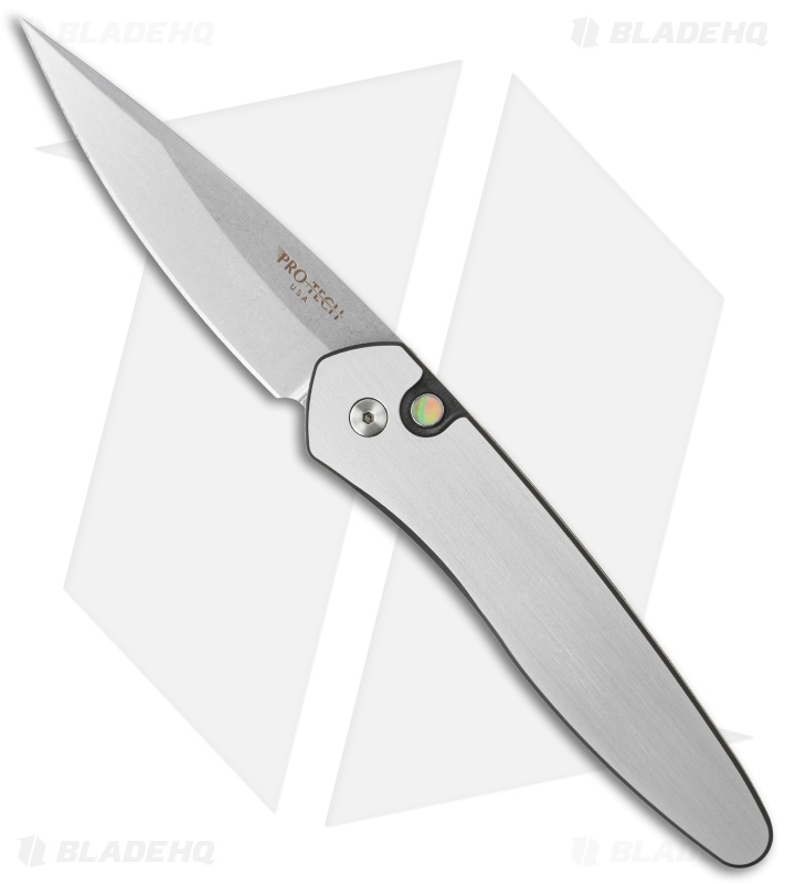 Pro-Tech Custom Steel Newport Automatic Knife Two-Tone (3" Stonewash) 3420