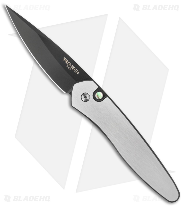Pro-Tech Custom Steel Newport Automatic Knife Two-Tone (3" Black) 3421