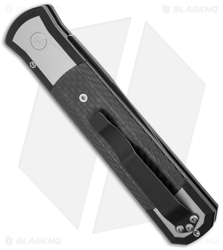 Pro-Tech Custom Steel Godfather Automatic Knife Carbon Fiber (4" Black) 949BT
