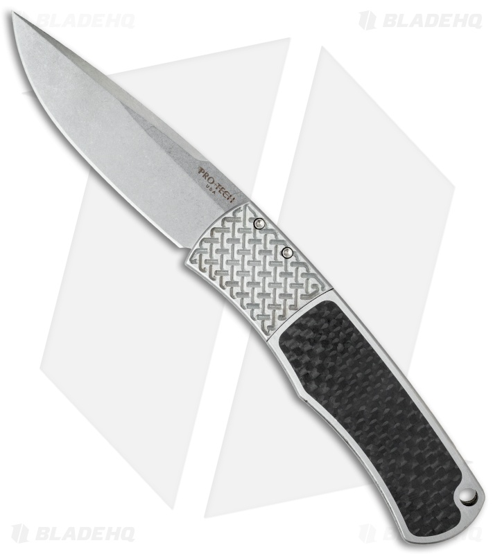 Pro-Tech Magic BR-1 "Whiskers" Custom Steel Knife Carbon Fiber (3.125" SW)